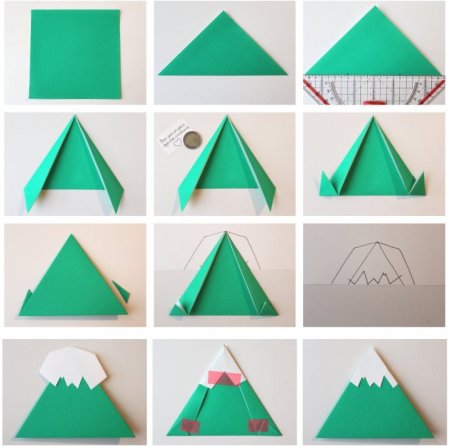 Как сделать горы из бумаги