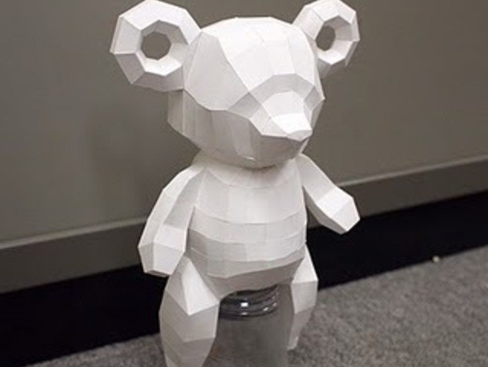 плюшевый мишка из бумаги 3D модель