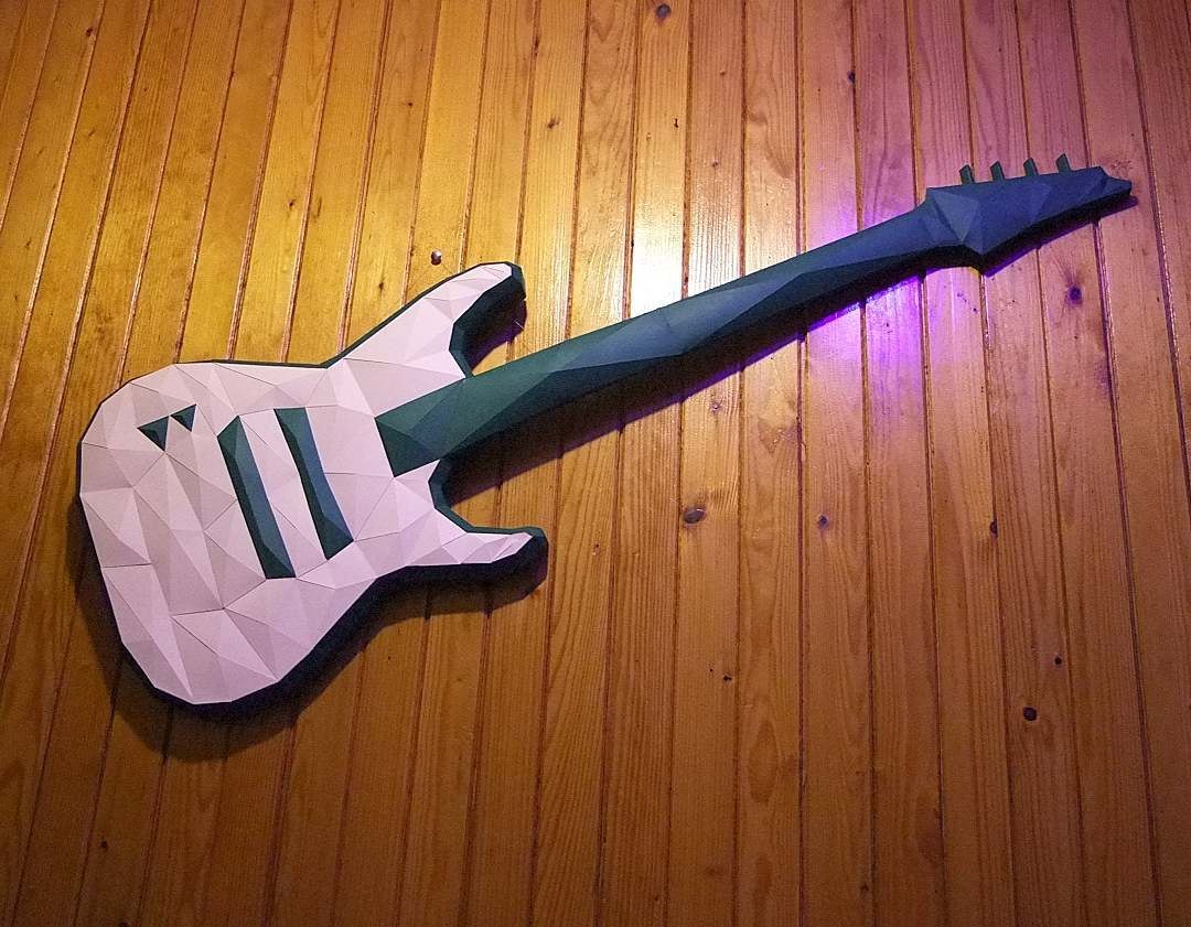 гитара из бумаги