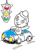 Детские раскраски светофор