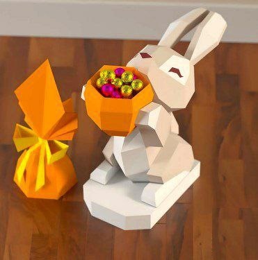 Кролик с мешком подарков
