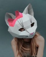 Большая маска кошки на голову