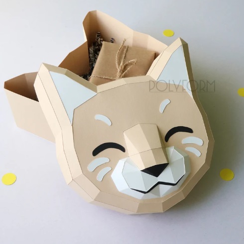 Подарочная коробка кошка